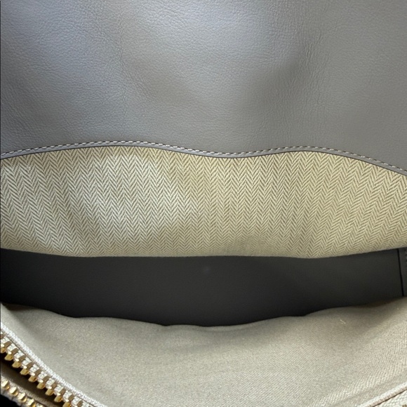 Tory Burch Lee Radziwill NWT Striped Cotton and Linen Twill Double Bag - Picture 11 of 16